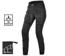 Slika Ženske motoristične jeans hlače Trilobite Parado 661 - slim fit, črne