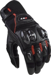 Slika Kratke sportske rukavice za motor LS2 Spark II Leather, crne/crvene