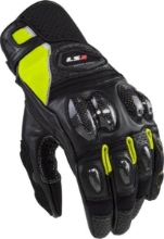 Slika Kratke športne motoristične rokavice LS2 Spark II Leather, črne/rumene