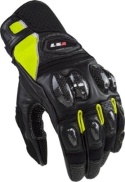 Slika Kratke sportske rukavice za motor LS2 Spark II Leather, crne/žute