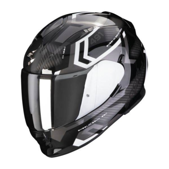 Slika Kaciga za motor Scorpion EXO-491 Spin, crna/bijela