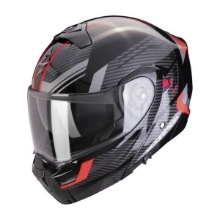 Slika Preklopna motoristična čelada Scorpion EXO-930 EVO Sikon, črna/siva/rdeča