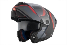 Slika Flip up kaciga MT Helmets Atom 2 SV Emalla, siva/crna/crvena