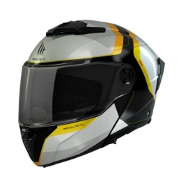 Slika Flip up kaciga MT Helmets Atom 2 SV Emalla, bijela/crna/žuta