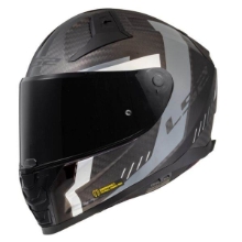 Slika Karbonska touring motoristična čelada LS2 Vector II Grid (FF811), črna/siva
