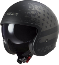 Slika Retro jet čelada za skuter LS2 Spitfire II Black Flag (OF599)