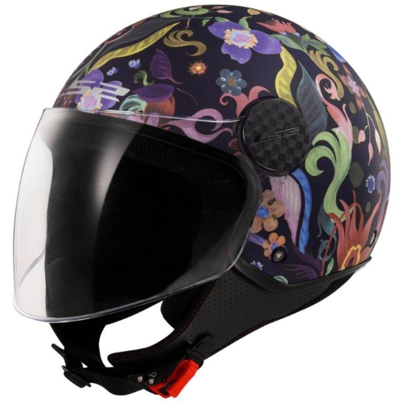 Slika Jet kaciga za skuter LS2 Sphere LUX II Bloom (OF558), plava/ružičasta