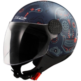 Slika Jet kaciga za skuter LS2 Sphere LUX II Maxca (OF558), kobalt/narančasta