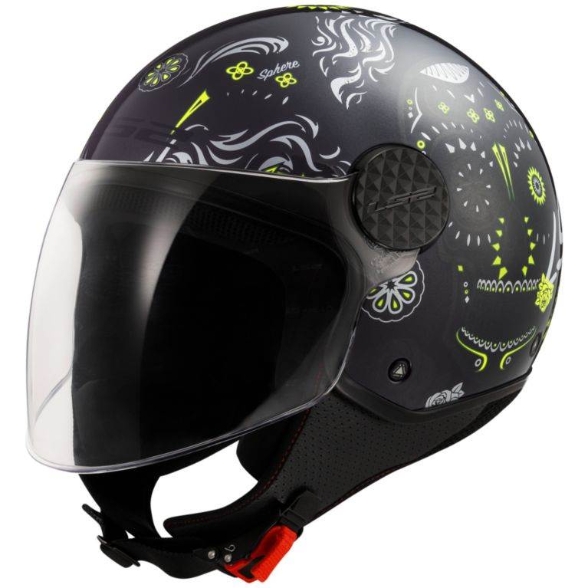 Slika Jet kaciga za skuter LS2 Sphere LUX II Maxca (OF558), crna/žuta