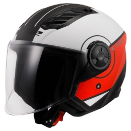 Slika Jet kaciga za skuter LS2 Airflow II (OF616), bijela/crvena