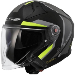Slika Jet kaciga za skuter LS2 Infinity II Focus (OF603), crna/žuta