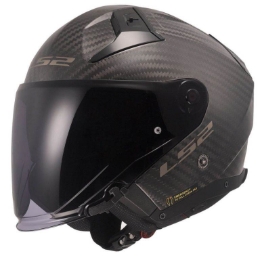 Slika Karbonska jet kaciga za skuter LS2 Infinity II Matt (OF603), mat karbon