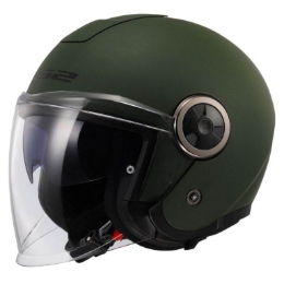 Slika Jet kaciga za skuter LS2 Classy Military Green (OF620), vojno zelena