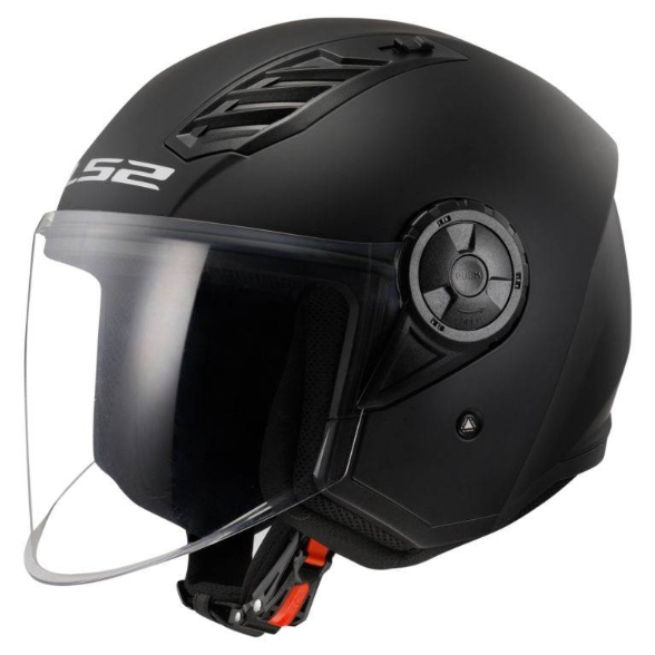 Slika Jet kaciga za skuter LS2 Airflow II Matt (OF616), mat crna