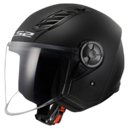Slika Jet kaciga za skuter LS2 Airflow II Matt (OF616), mat crna