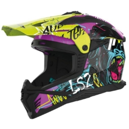 Slika Motocross kaciga LS2 Fast EVO II Gorila (MX708), ljubičasta/žuta