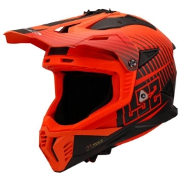 Slika Motocross kaciga LS2 Fast EVO II Duck (MX708), narančasta/crvena