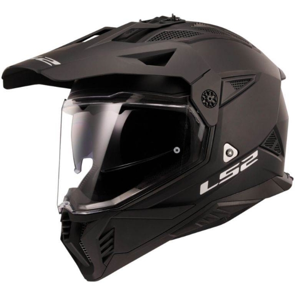 Slika Enduro kaciga za motor LS2 Pioneer II Matt (MX702), mat crna