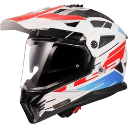 Slika Enduro kaciga za motor LS2 Pioneer II Namib (MX702), bijela/plava/crvena