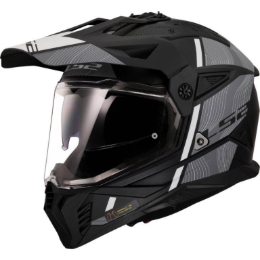 Slika Enduro kaciga za motor LS2 Pioneer II Hill (MX702), crna/bijela/siva