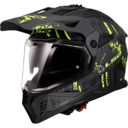 Slika Enduro kaciga za motor LS2 Pioneer II Crazy (MX702), siva/žuta