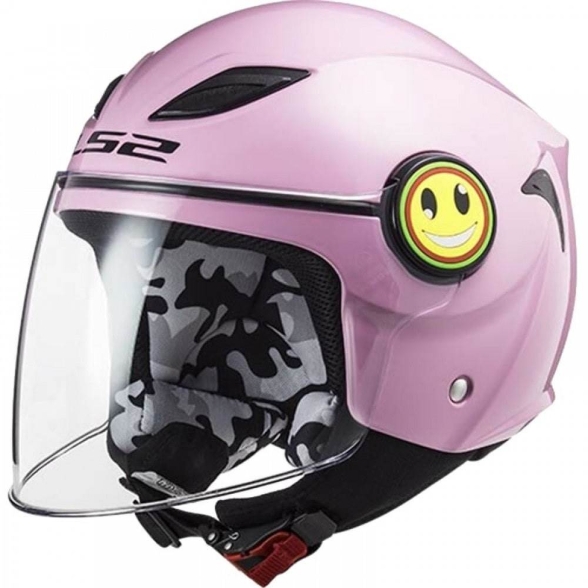 Slika Dječja kaciga za motor LS2 Funny Solid pink OF602 