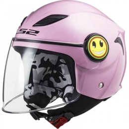 Slika Dječja kaciga za motor LS2 Funny Solid pink OF602 