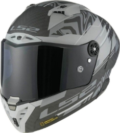 Slika Trkaća karbonska kaciga za motor LS2 Thunder GP Polar (FF805), crna/siva