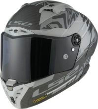 Slika Karbonska dirkaška integralna čelada LS2 Thunder GP Polar, črna/siva
