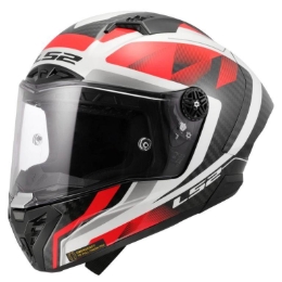 Slika Trkaća karbonska kaciga za motor LS2 Thunder GP Raute (FF805), bijela/crvena