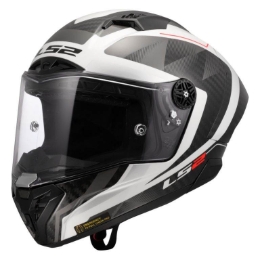 Slika Trkaća karbonska kaciga za motor LS2 Thunder GP Raute (FF805), bijela/siva