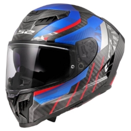 Slika Karbonska kaciga za motor LS2 Dragon Trax (FF807), plava/crvena