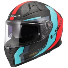 Slika Karbonska kaciga za motor LS2 Vector II Grid (FF811), crvena/plava