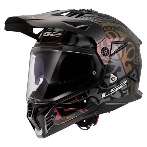 Slika Enduro kaciga za motor LS2 Pioneer II Rangi (MX702), crna