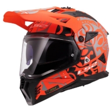 Slika Enduro čelada LS2 Pioneer II Rangi (MX702), oranžna