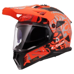 Slika Enduro kaciga za motor LS2 Pioneer II Rangi (MX702), narančasta