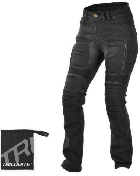 Slika Ženske moto traperice Trilobite Parado 256 (AAA)  - regular fit, crne
