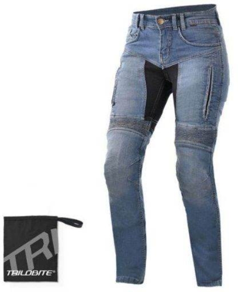 Slika Ženske moto traperice Trilobite Parado 256 (AAA)  - slim fit, plave