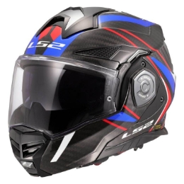 Slika Karbonska flip-up kaciga za motor LS2 Advant X Future II (FF901), plava/crvena