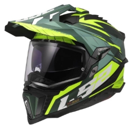 Slika Enduro kaciga za motor LS2 Explorer Spire (MX701), zelena/žuta