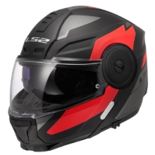 Slika Preklopna čelada za motor LS2 Scope II Duria (FF902), črna/rdeča