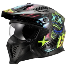 Slika Modularna motoristična čelada LS2 Drifter 3in1 Rayz (OF606) - Glow in the dark