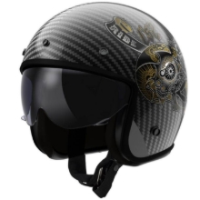 Slika Retro karbonska jet čelada za skuter LS2 BOB II Custom (OF601)