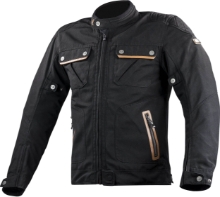 Slika Retro vodoodporna motoristična jakna LS2 Bullet, črna