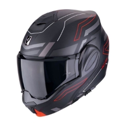 Slika Flip up motoristička kaciga Scorpion EXO-Tech EVO Conquer, crna/crvena