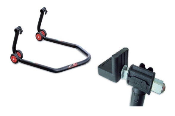 Slika Univerzalni niski stražnji štender za motor LV8 Diavol - gumeni nastavci
