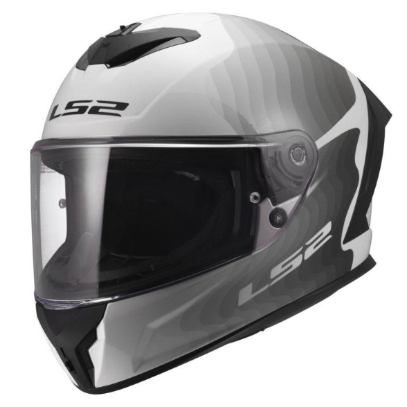 Slika Motoristička kaciga LS2 Rapid III Flow (FF820), bijela/siva