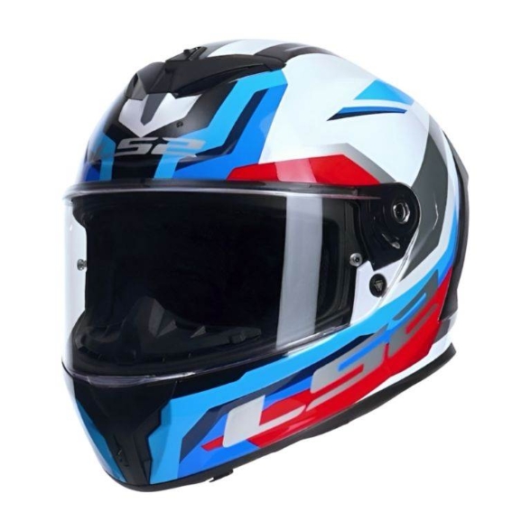 Slika Motoristička kaciga LS2 Rapid III Hyper (FF820), bijela/plava/crvena