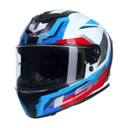 Slika Motoristička kaciga LS2 Rapid III Hyper (FF820), bijela/plava/crvena