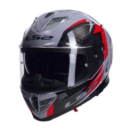 Slika Motoristička kaciga LS2 Storm III Dynamo (FF818), siva/crvena